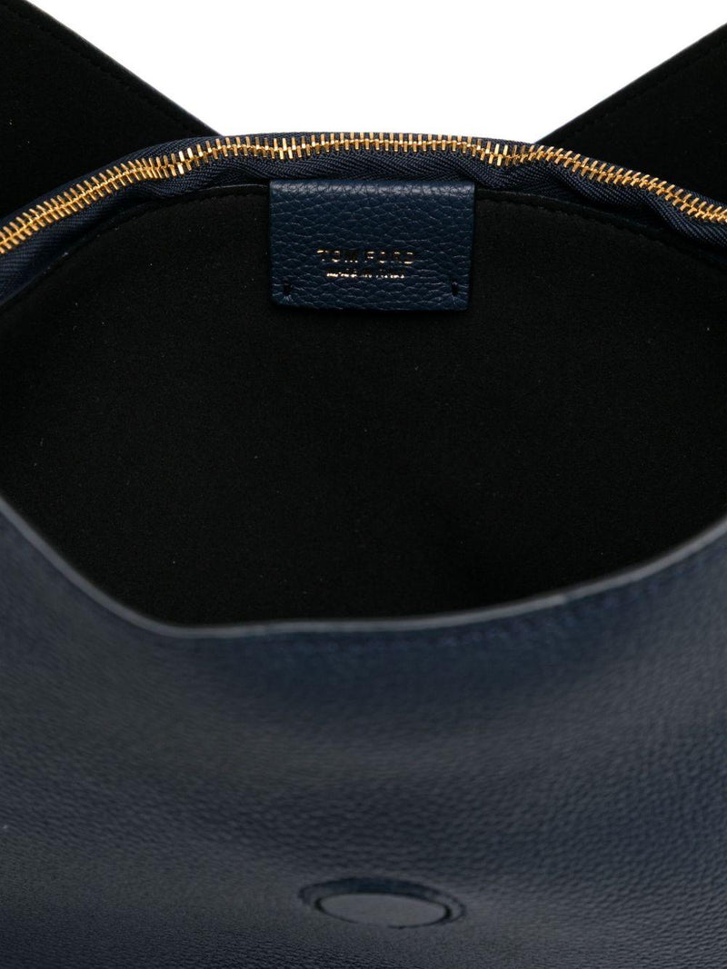 Tom Ford Tara Shoulder Bag — Blue Calf Leather