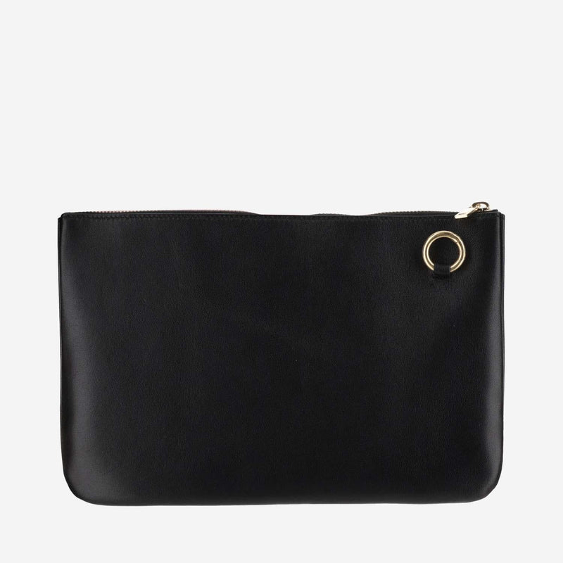 Jil Sander Minimalist Leather Shoulder Bag — Black