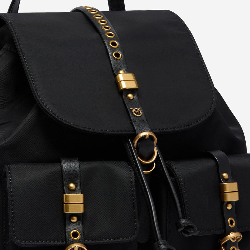 Pinko Nylon Backpack — Black Hand Bags