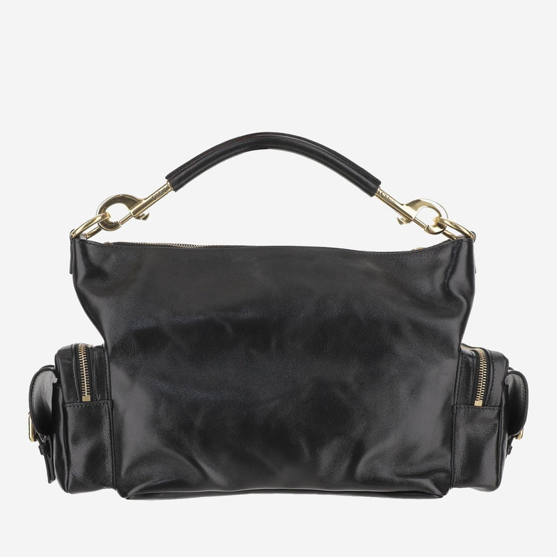 Chloé Buffalo Leather Shoulder Bag — Black