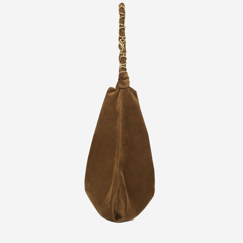Saint Laurent Amalia Shoulder Bag — Brown Lambskin