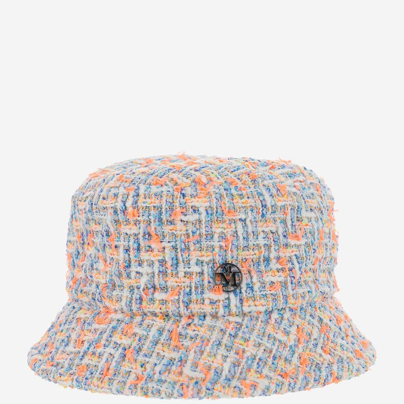 Maison Michel 2290024001 Tweed Bucket Hat — Multicolor Cotton