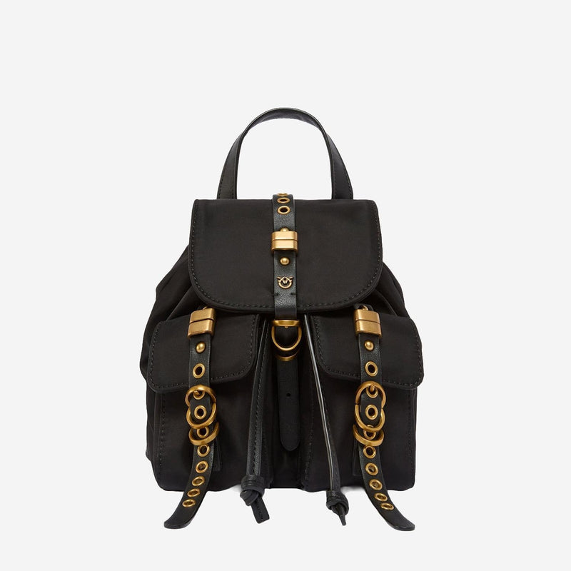 Pinko Nylon Backpack — Black