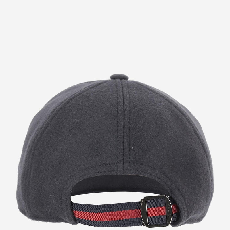 Gucci 843010 Wool Baseball Cap — Navy Caps