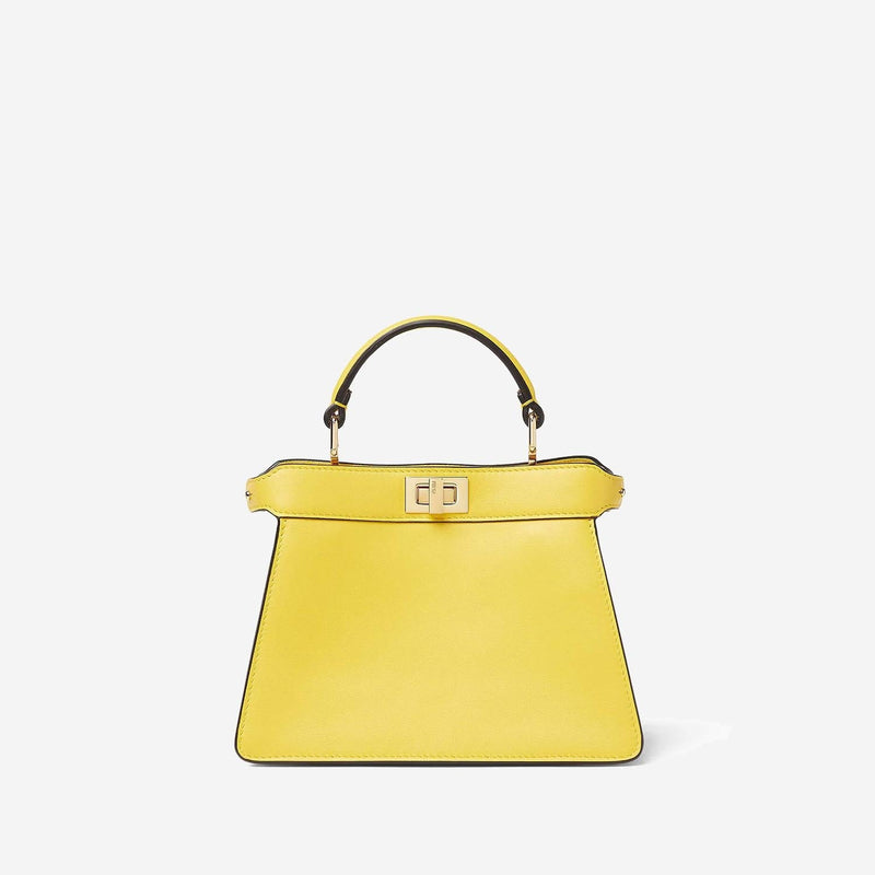 Fendi Ginestra Top Handle Bag — Yellow Calf Leather