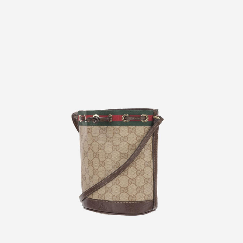 Gucci Gg Canvas Bucket Bag — Beige Cotton