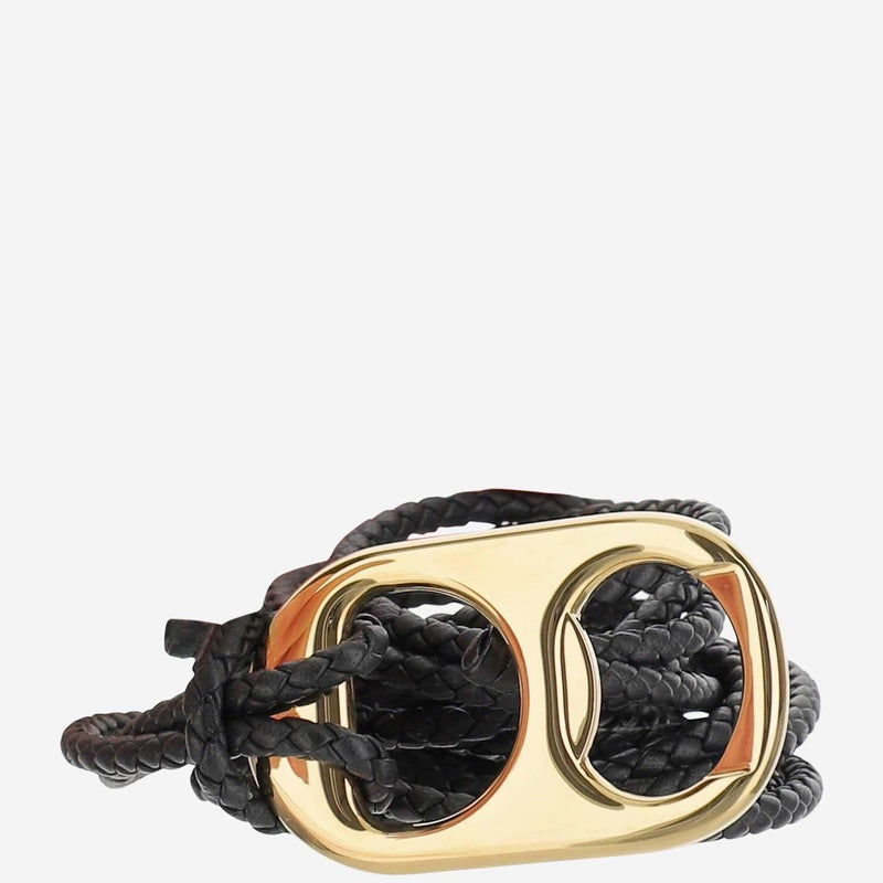 Bottega Veneta Intrecciato Nappa Belt — Black Lamb Leather