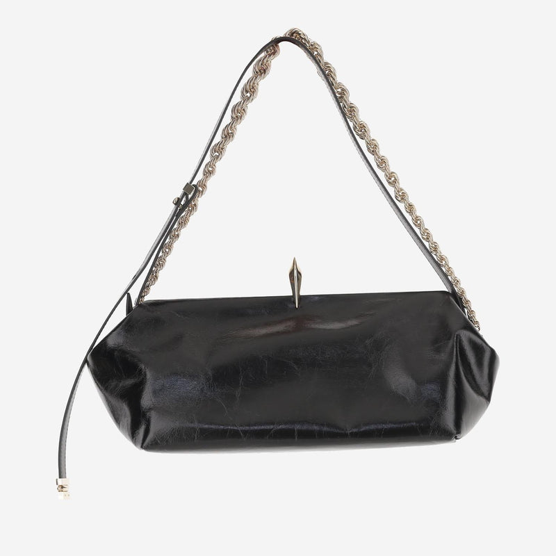 Benedetta Bruzziches Calfskin Leather Shoulder Bag — Black