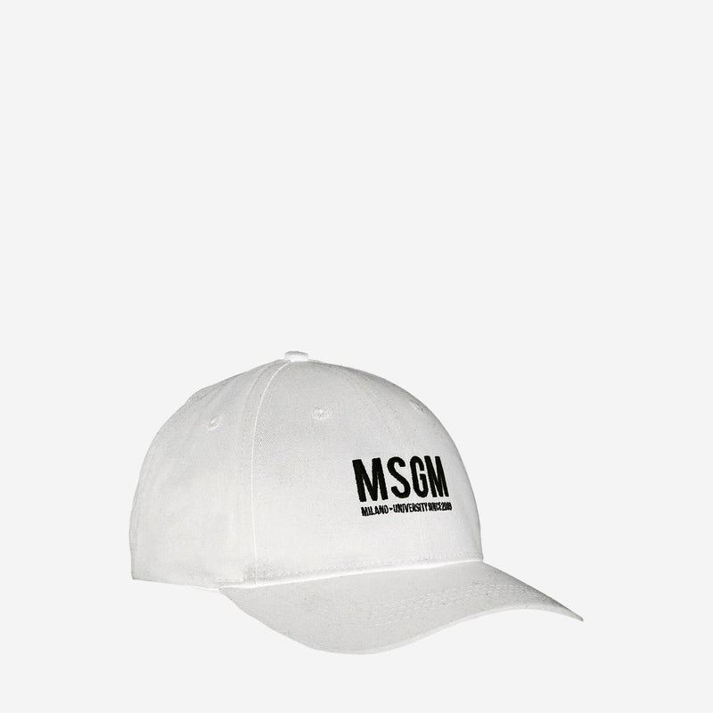 Msgm S6msjubc019 Logo-Embroidered Cotton Baseball Cap — White Caps
