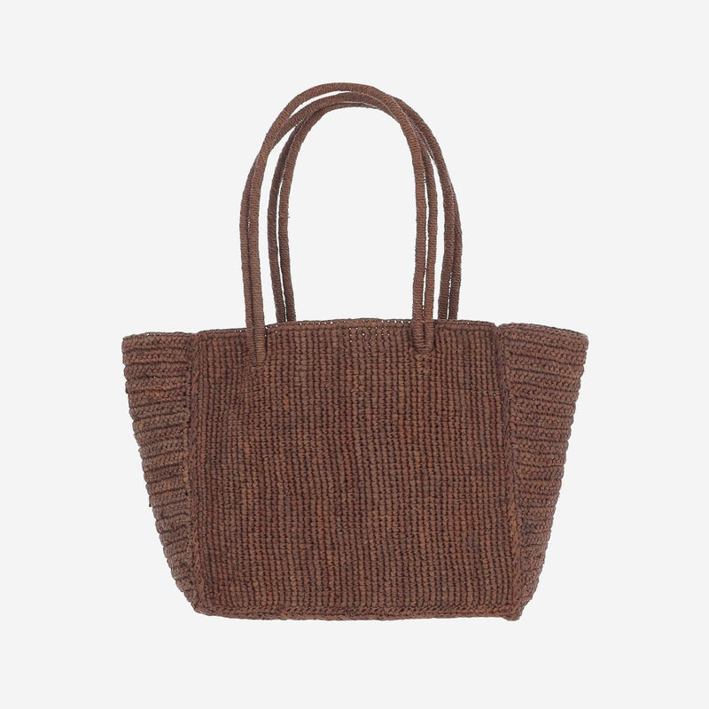 Mc2 Saint Barth Woven Raffia Shoulder Bag — Brown
