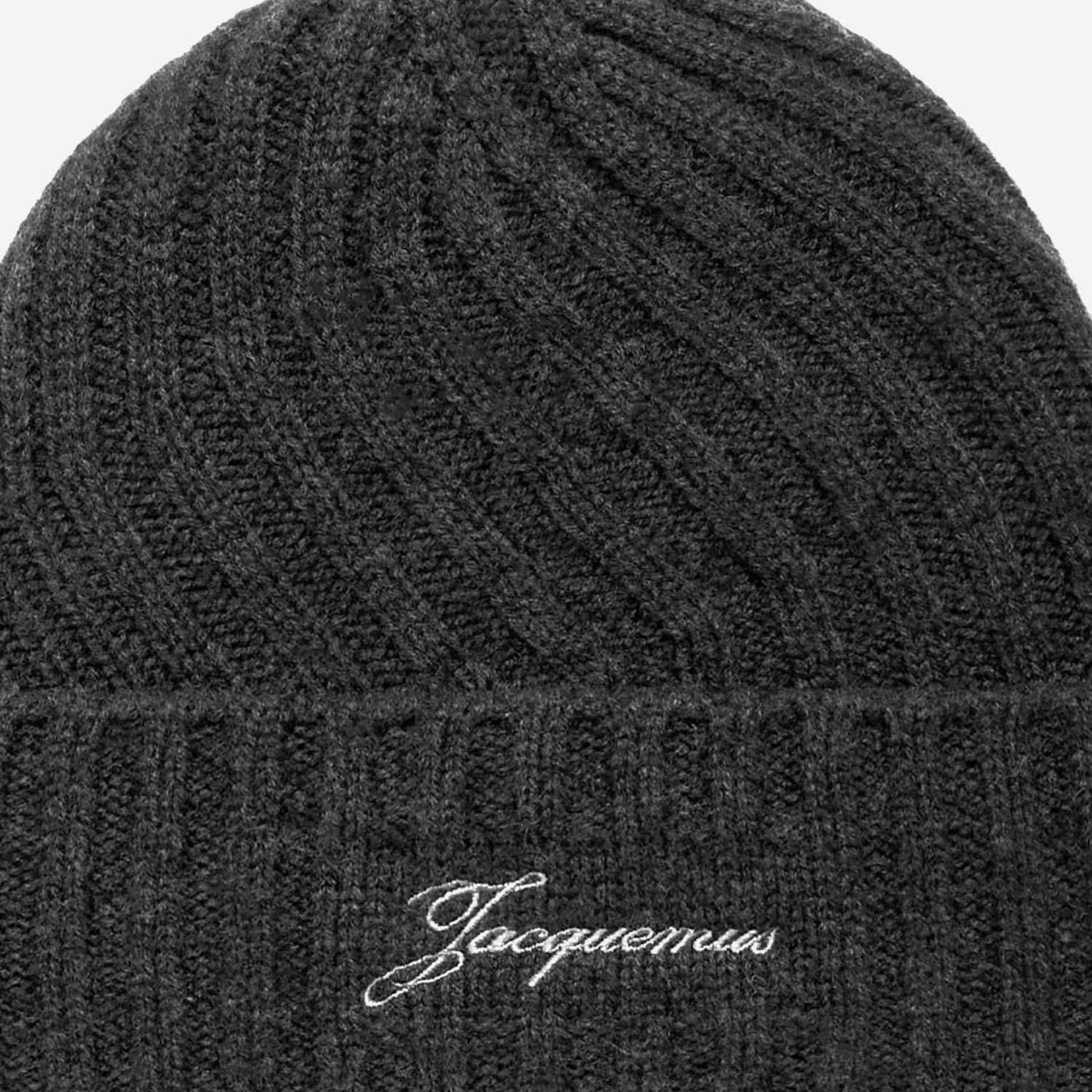 Jacquemus Acu00767ak00287 Twisted Cashmere Beanie — Gray Beanies
