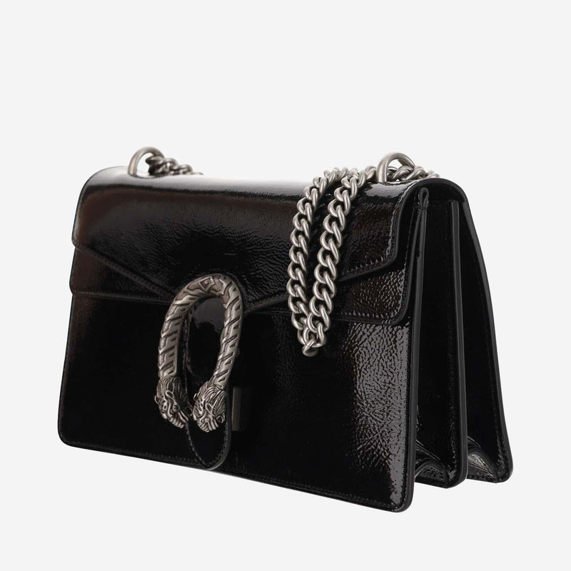 Gucci Dionysus Shoulder Bag — Black Patent Leather