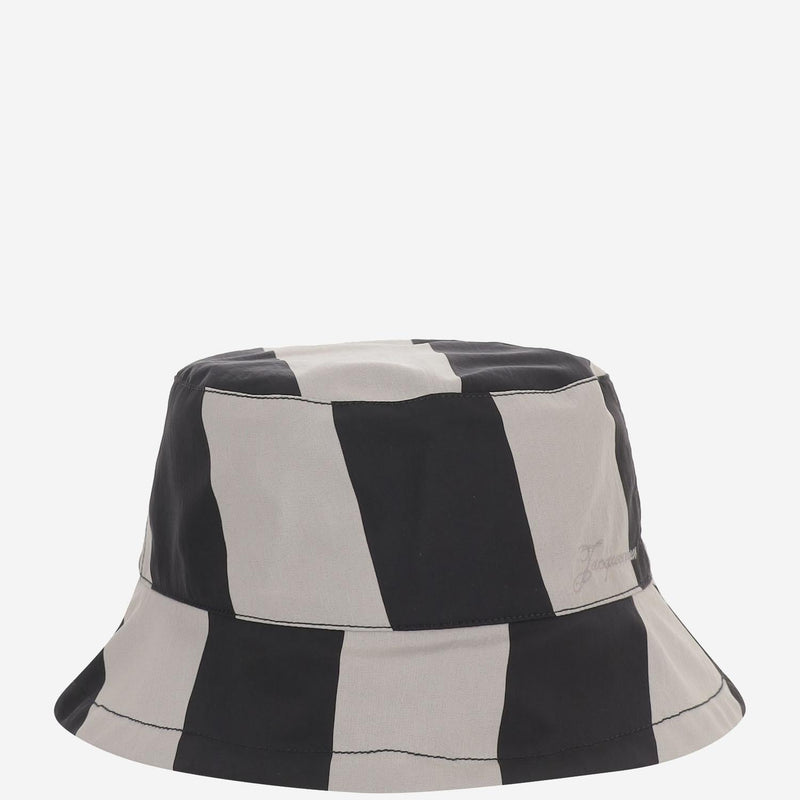 Jacquemus Acu00812aw00753 Striped Nylon Bucket Hat — Multicolor