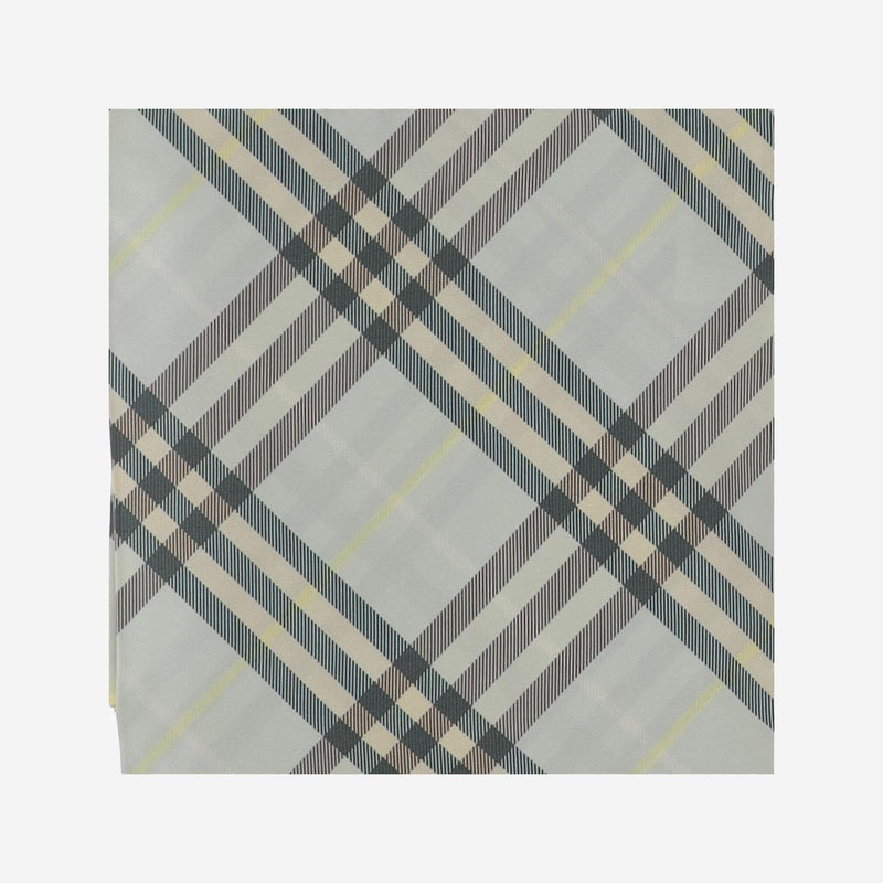 Burberry Silk Check Scarf — Gray Scarfs