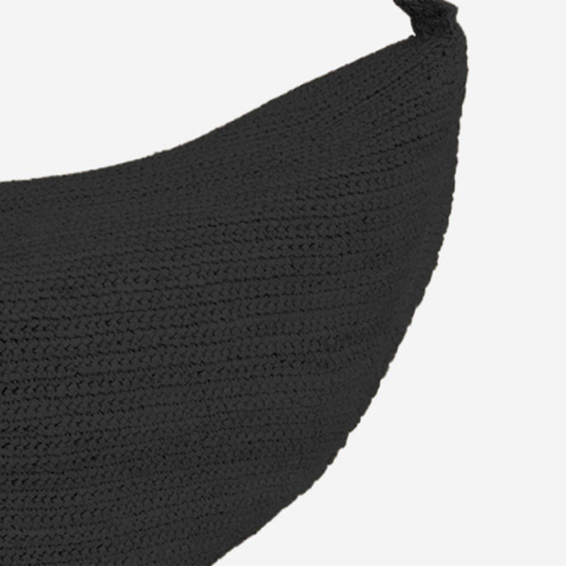 Ibeliv Luna Shoulder Bag — Black Rafia