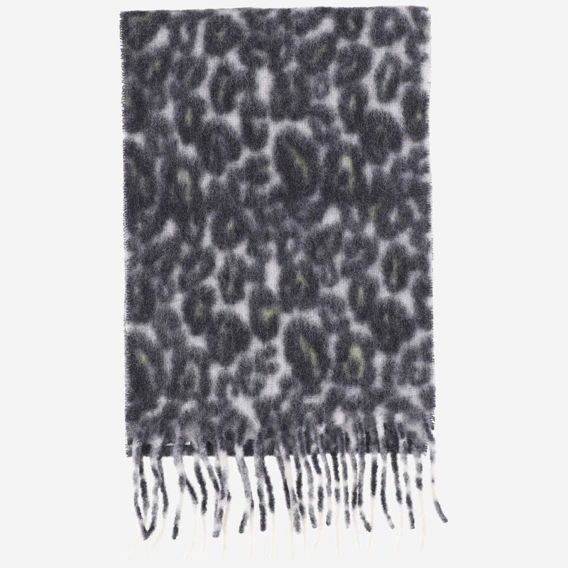 Faliero Sarti Alpaca Blend Spotted Scarf — Gray Scarfs