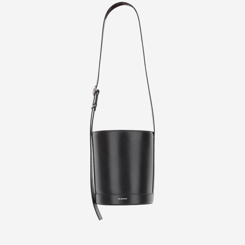 Jil Sander Calfskin Bucket Bag — Black