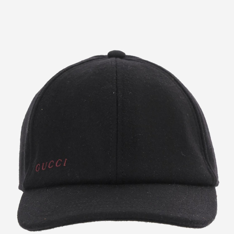 Gucci 843010 Wool Baseball Cap — Black Caps