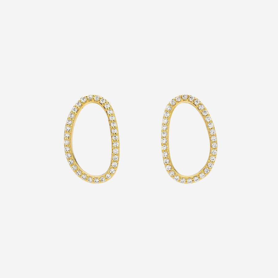 Mya Bay Crystal-Embellished Gold-Plated Earrings — Gold Brass