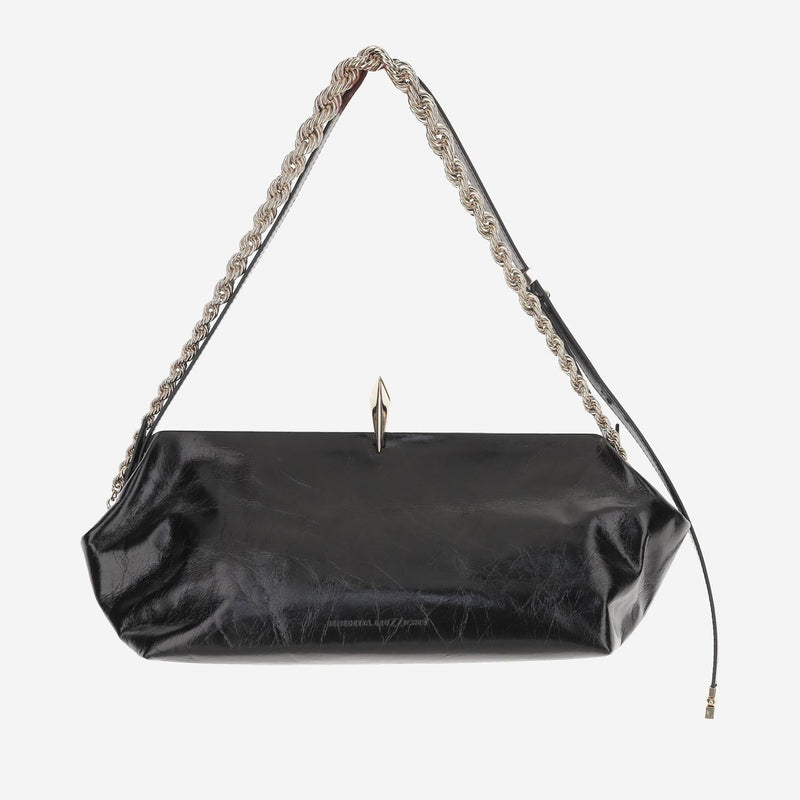 Benedetta Bruzziches Calfskin Leather Shoulder Bag — Black