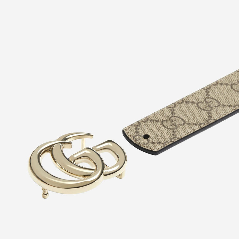 Gucci Gg Supreme Fabric Reversible Belt — Multicolor