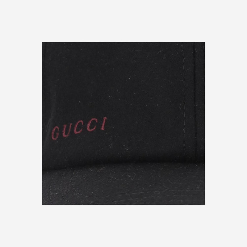 Gucci 843010 Wool Baseball Cap — Black Caps