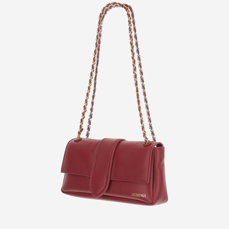 Jacquemus Nappa Leather Shoulder Bag — Red