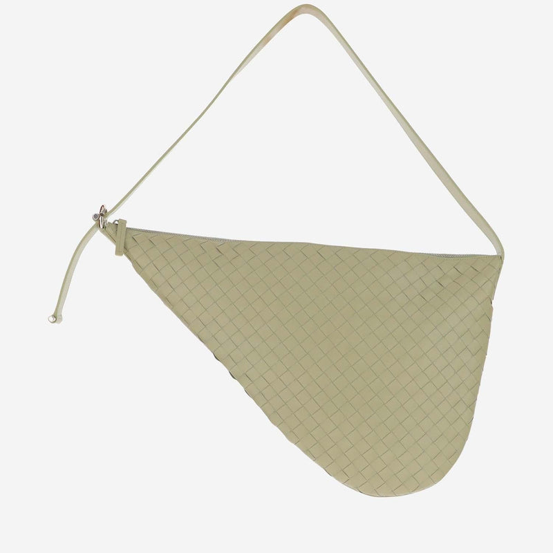 Bottega Veneta Virgule Shoulder Bag — Green Calfskin