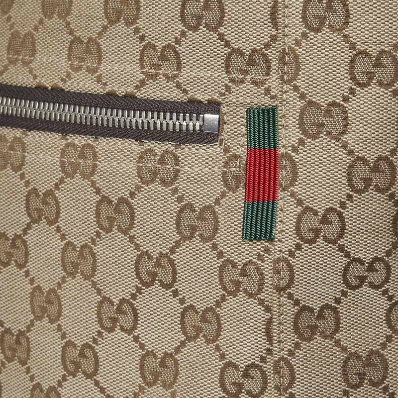 Gucci Gg Fabric Shoulder Bag — Brown Polyester