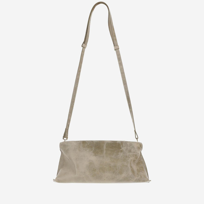 Benedetta Bruzziches Glossy Calfskin Shoulder Bag — Beige Leather