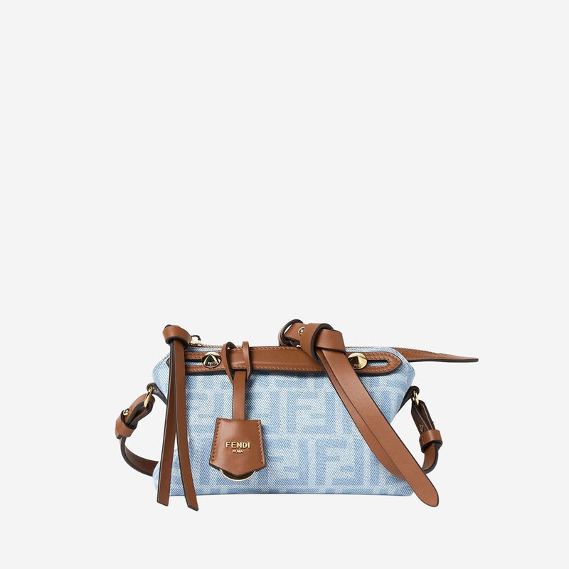 Fendi By The Shoulder Bag — Blue Cotton
