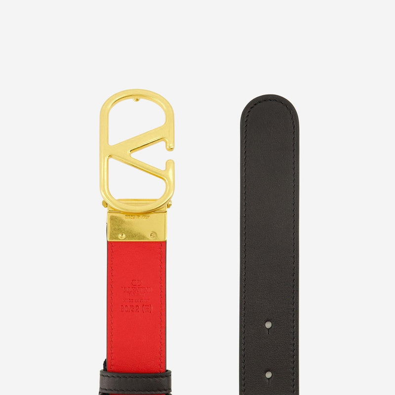 Valentino Garavani Vlogo Signature Belt — Multicolor Leather