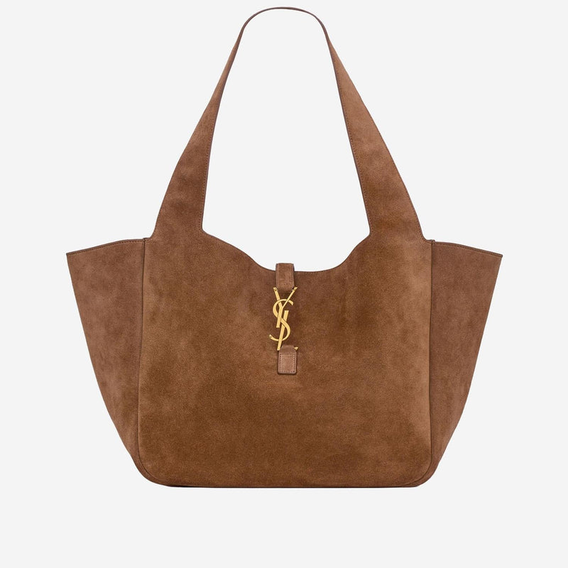 Saint Laurent Bea Shoulder Bag — Beige Suede