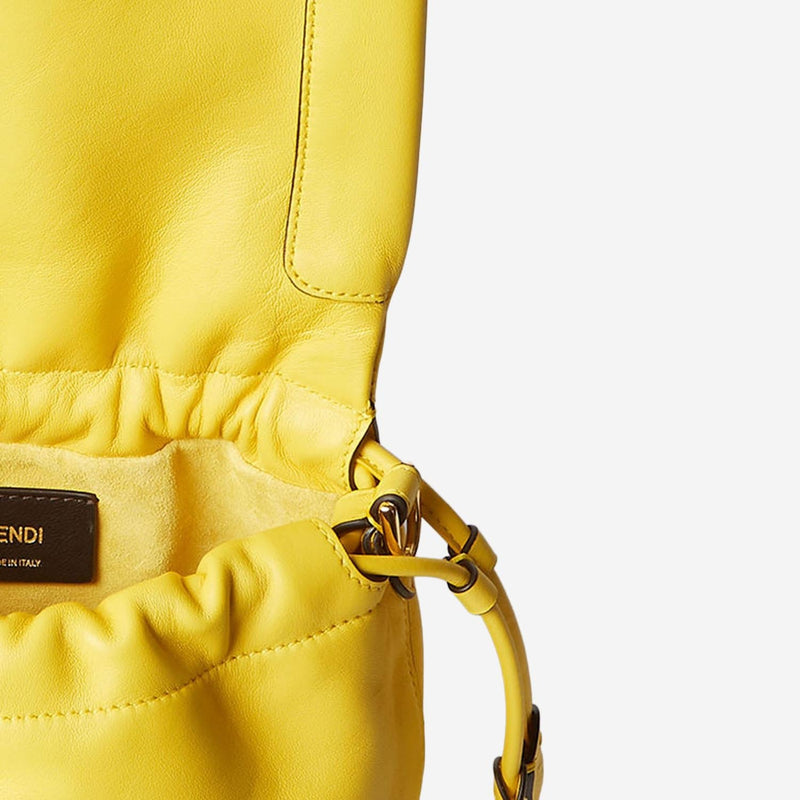 Fendi Nappa Leather Shoulder Bag — Yellow