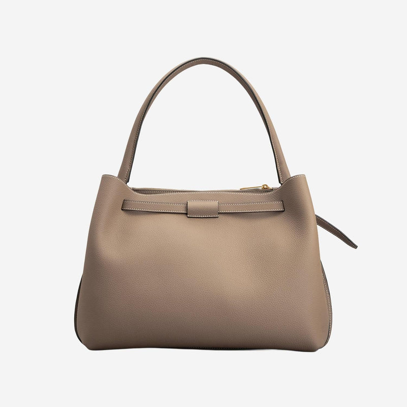 Tods Shoulder Bag — Beige Calfskin