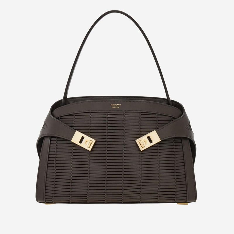 Ferragamo Shoulder Bag — Brown Leather