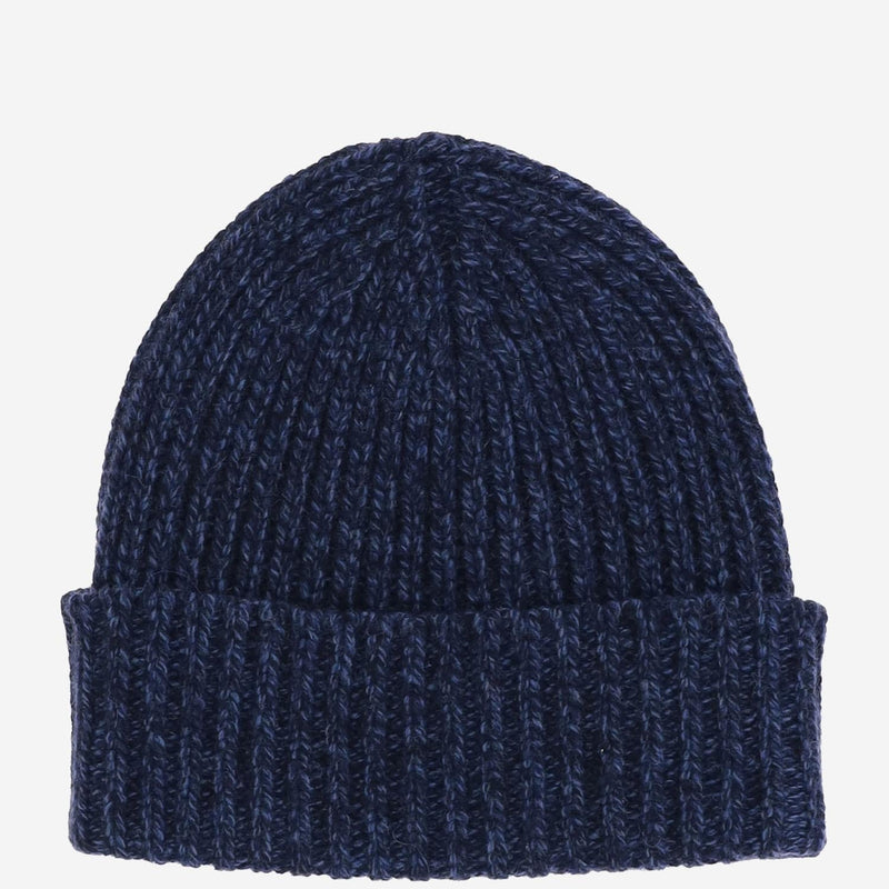 Autry Beput7kb Wool Ribbed Beanie — Navy Beanies