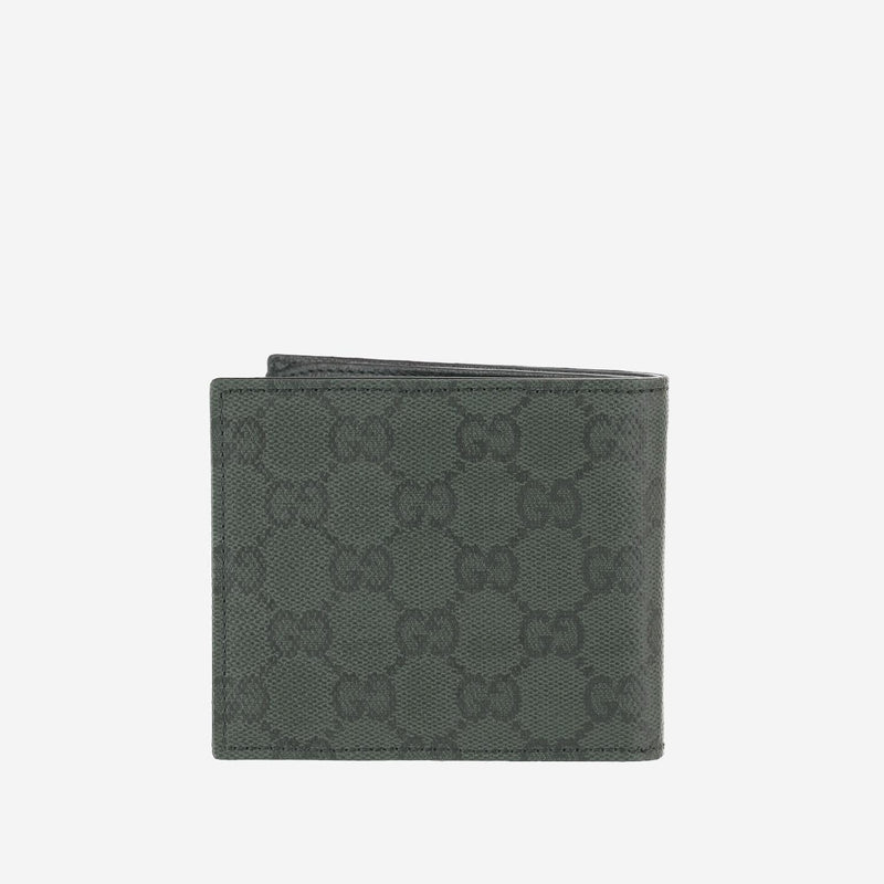 Gucci Gg-Patterned Canvas Bi-Fold Wallet — Green Cotton & Cardholders