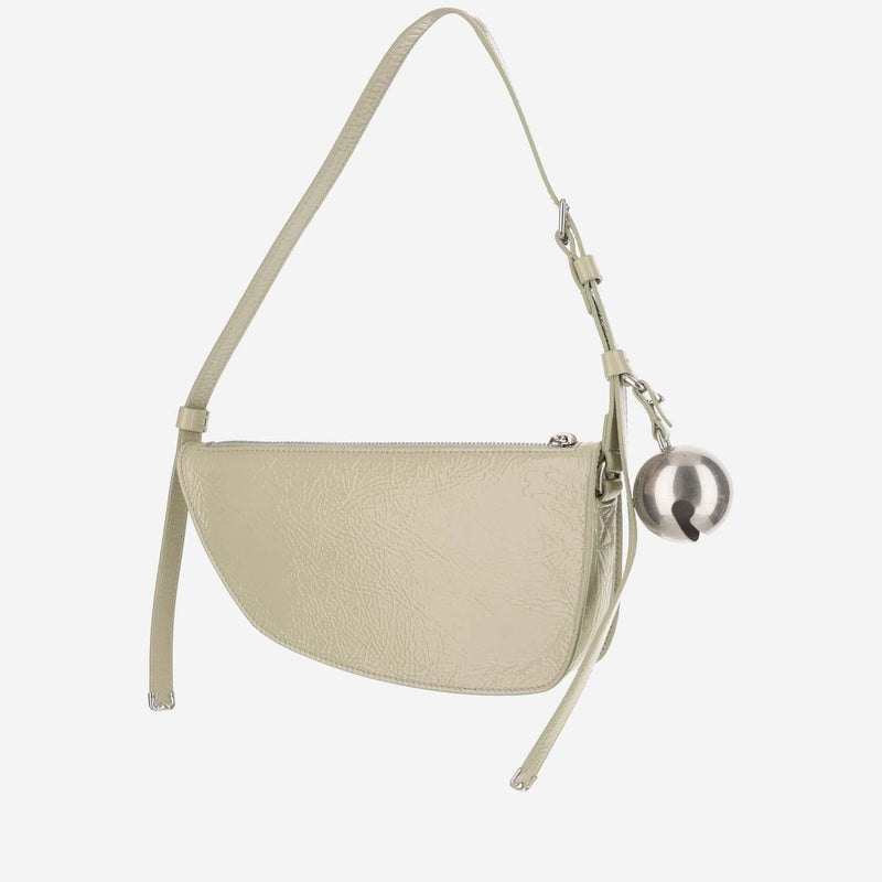 Burberry Mini Shield Shoulder Bag — Beige Calfskin