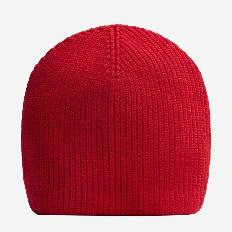 Patou Ac1028041 Stretch Wool Blend Ribbed Knit Beanie — Red Beanies