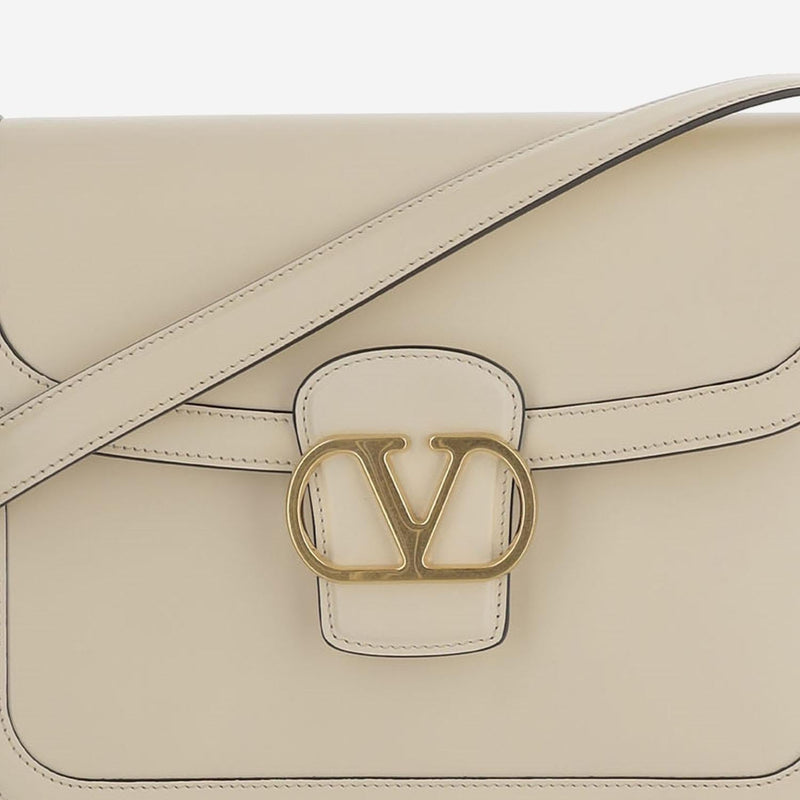 Valentino Garavani Shoulder Bag — Beige Calfskin