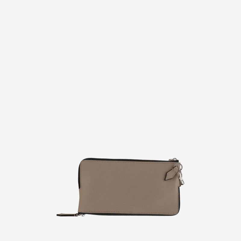 Montblanc Zip-Around Leather Card Case — Beige Cases