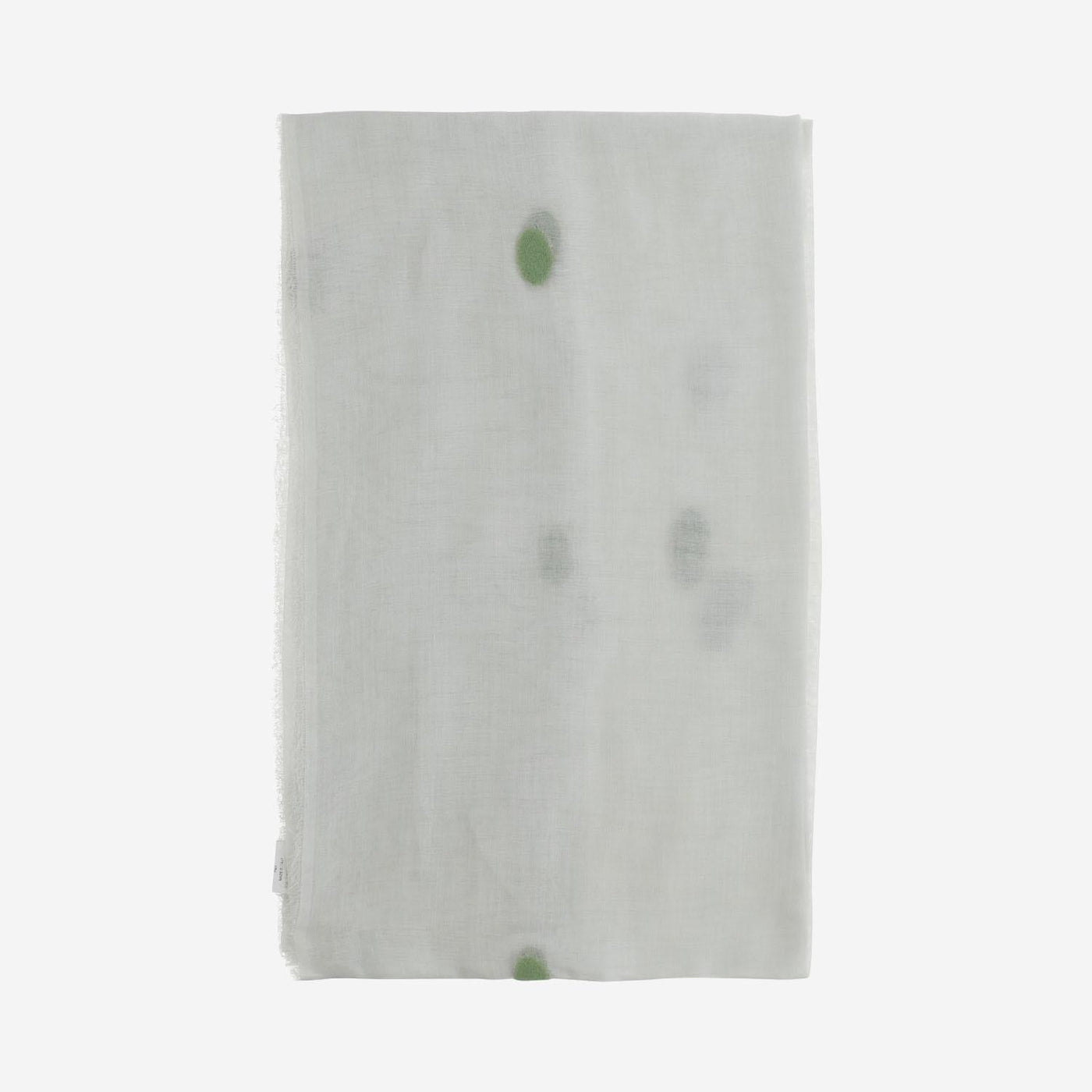 Faliero Sarti Silk-Blend Polka Dot Scarf — White Modal; Silk; Wool Scarfs