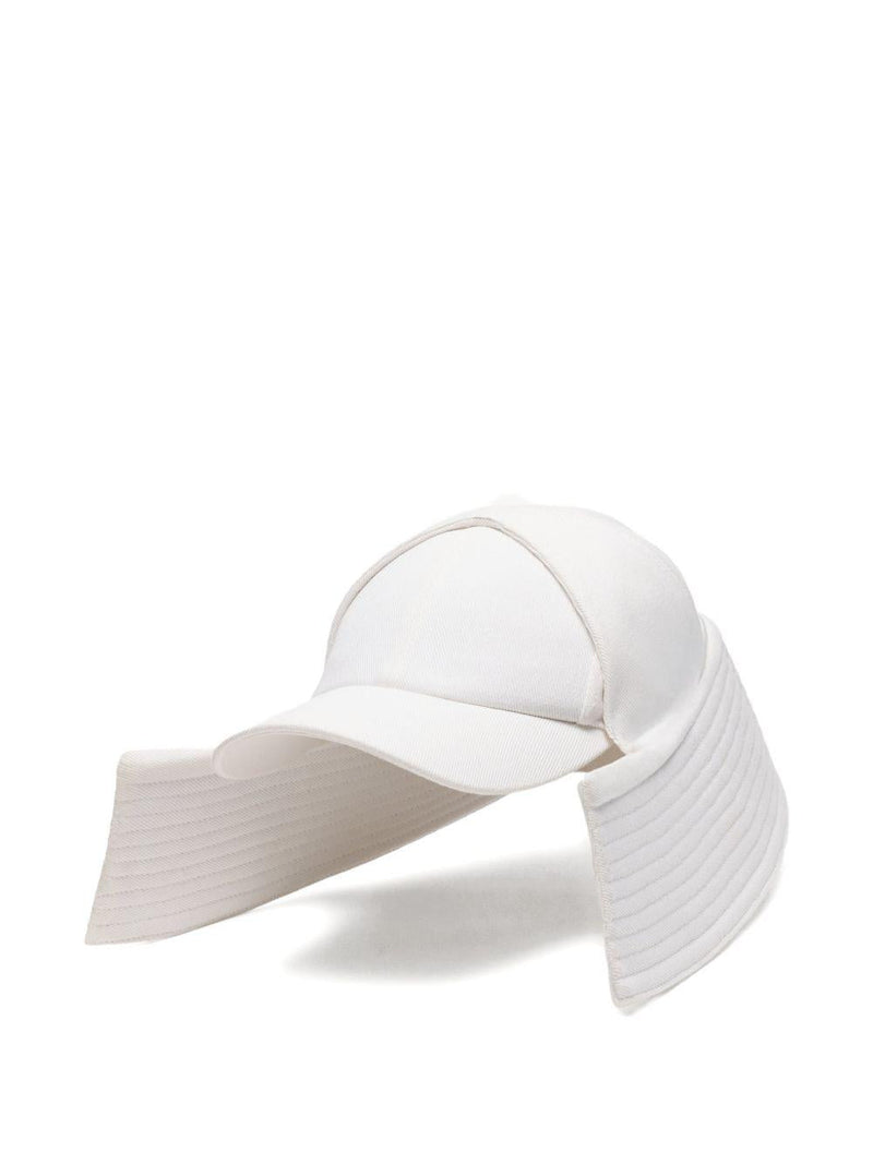 Jean Paul Gaultier Ac114w088 Cotton Visor — White Visors
