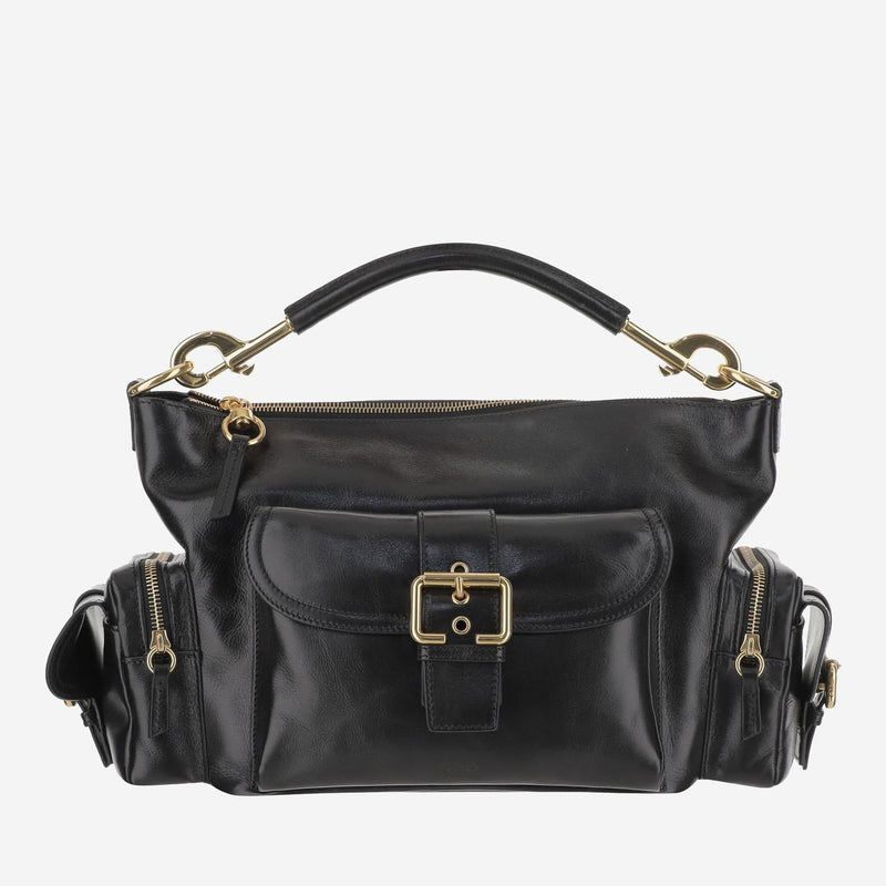 Chloé Buffalo Leather Shoulder Bag — Black