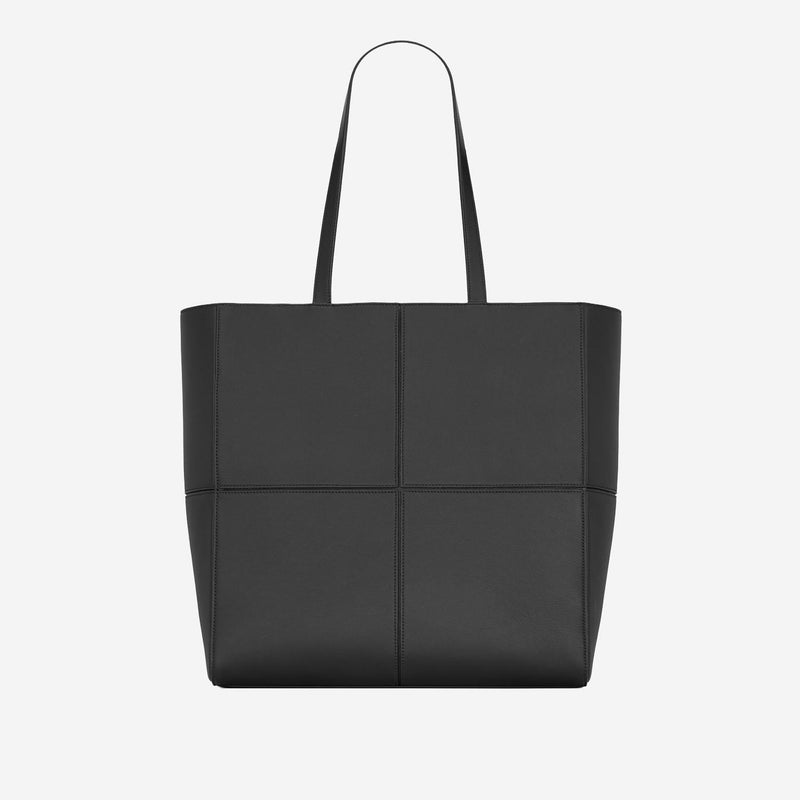 Saint Laurent Vegetable-Tanned Leather Tote Bag — Black