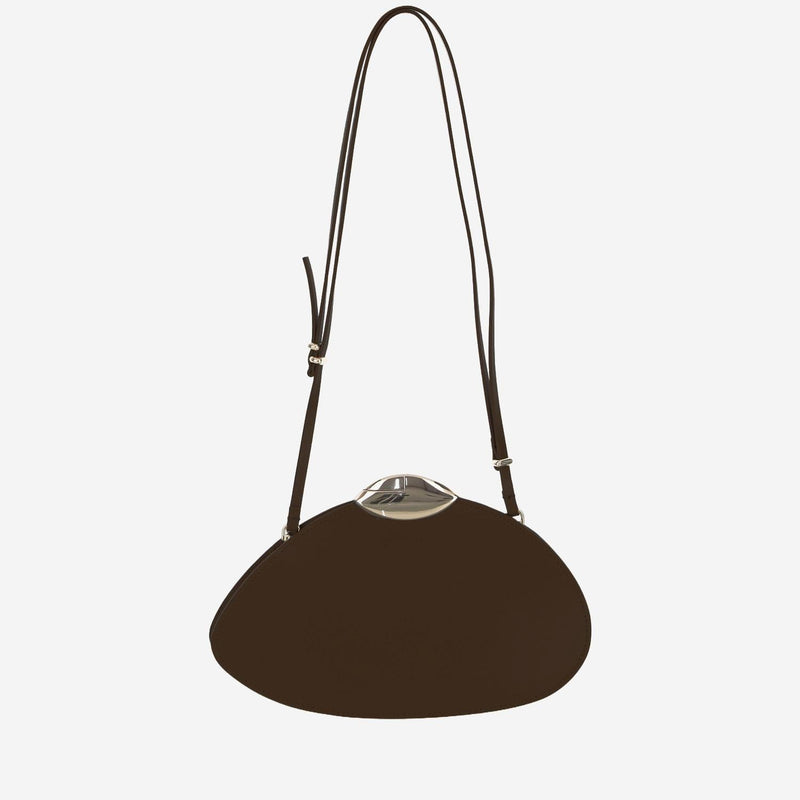 Benedetta Bruzziches Calfskin Shoulder Bag — Brown