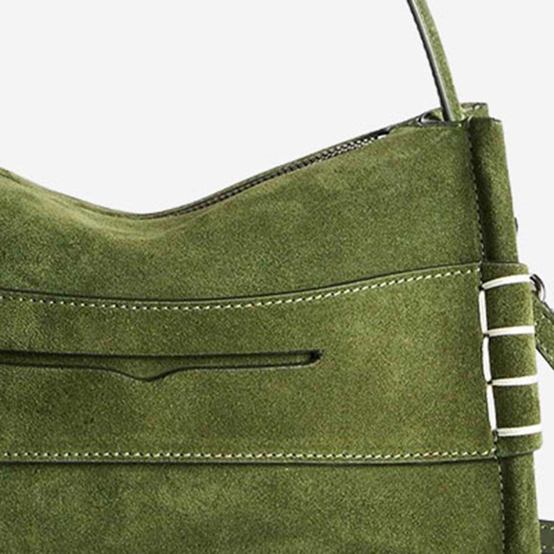 Jw Anderson Loafer Shoulder Bag — Green Suede