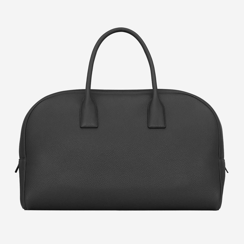 Saint Laurent Hammered Calfskin Top Handle Bag — Black Leather