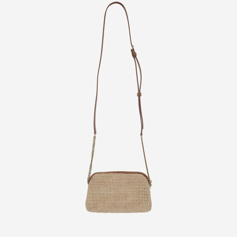 Saint Laurent Gaby Clutch — Beige Raffia